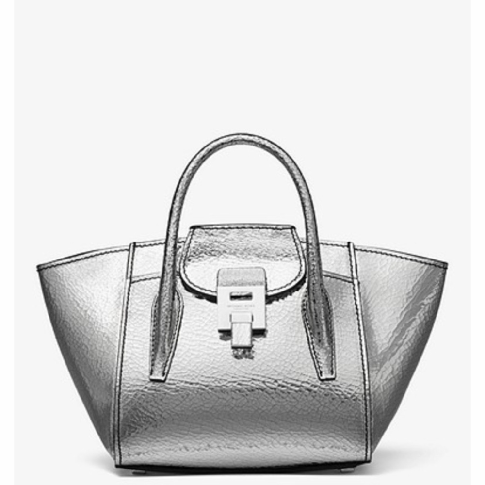 Bancroft Mini metallic Leather Satchel